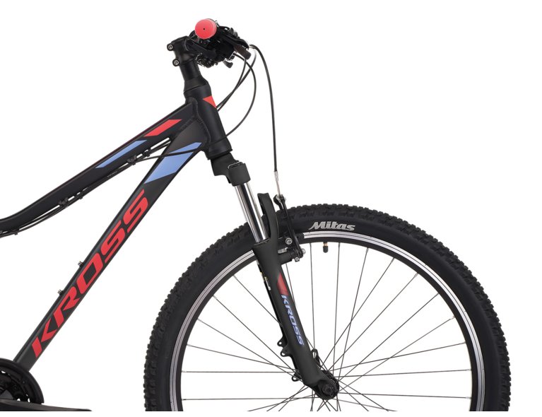 MTB-WOMAN-kross-lea-2-0-czarny-malinowy-fioletowy-mat-ujecie-przedni-amortyzator-blokada-na-kierownicy